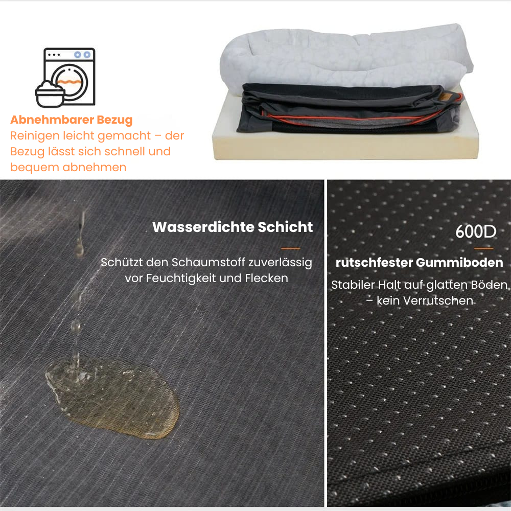 Orthopädisches Hundebett für große Hunde – Extra dick, gelenkschonend & pflegeleicht