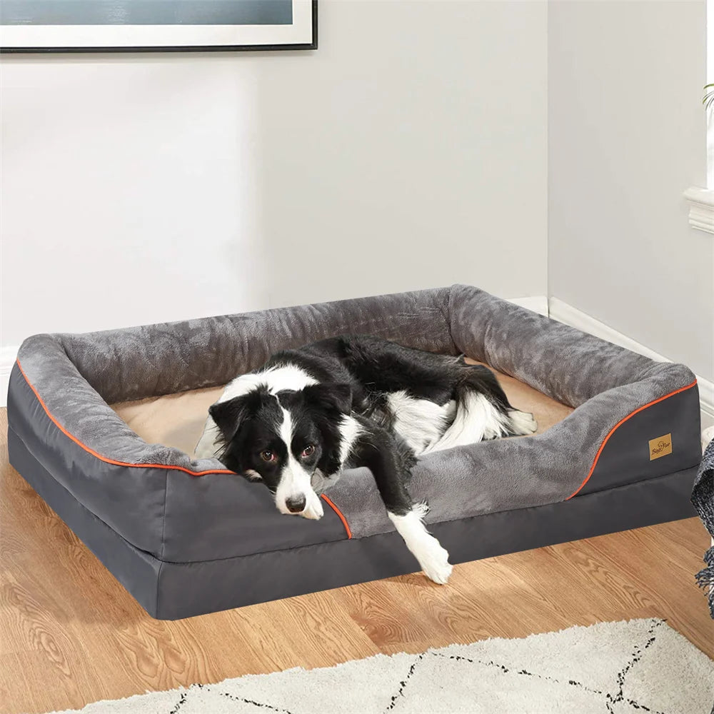 Orthopädisches Hundebett für große Hunde – Extra dick, gelenkschonend & pflegeleicht