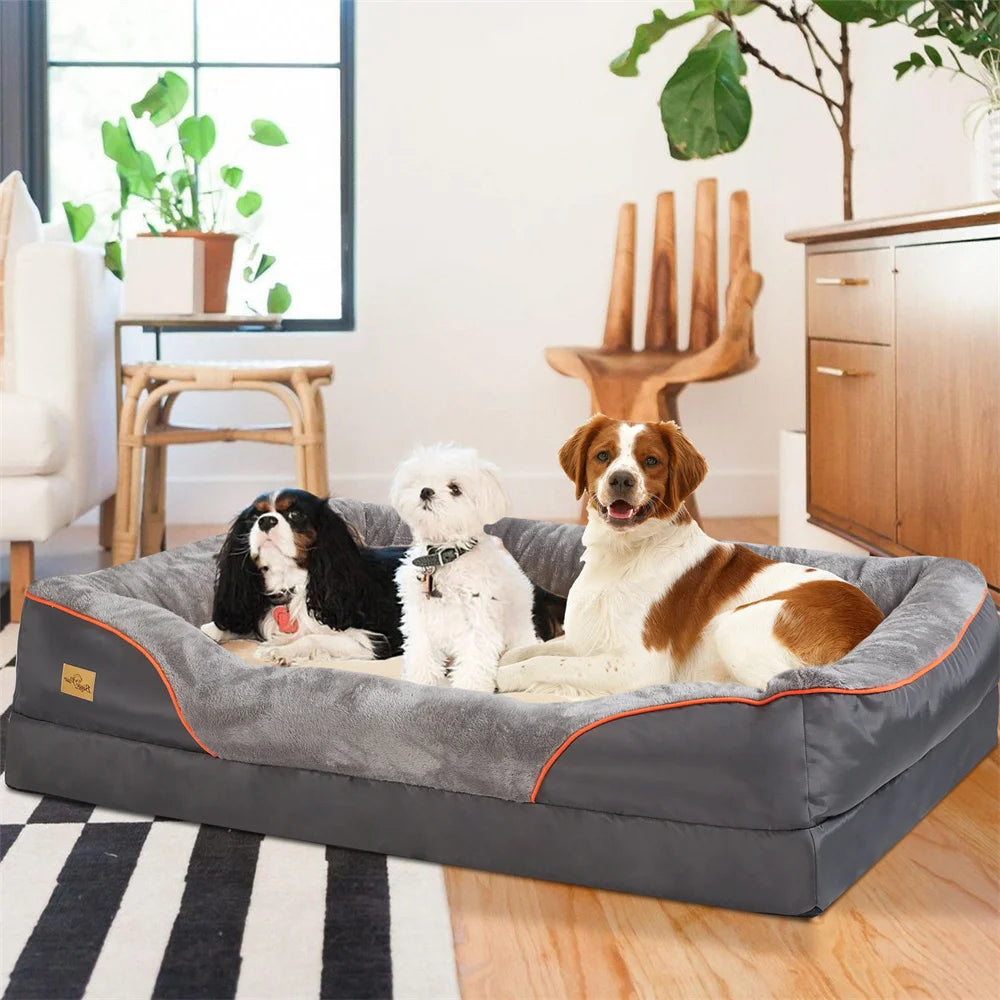 Orthopädisches Hundebett für große Hunde – Extra dick, gelenkschonend & pflegeleicht