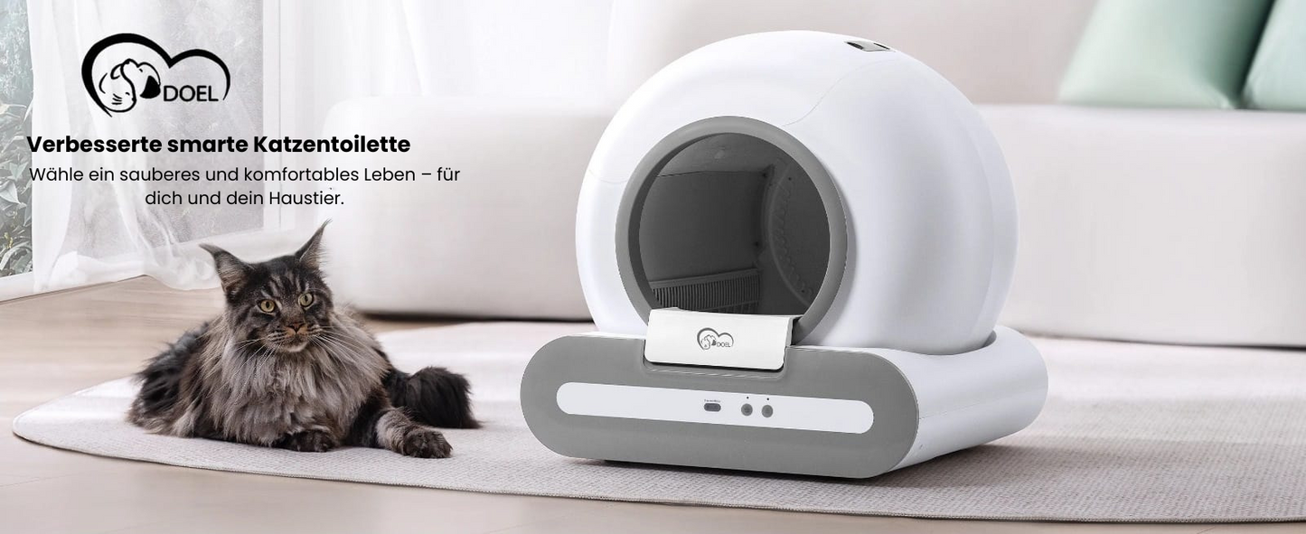 Vollautomatische Katzentoilette – Intelligente Reinigung & Gesundheitskontrolle