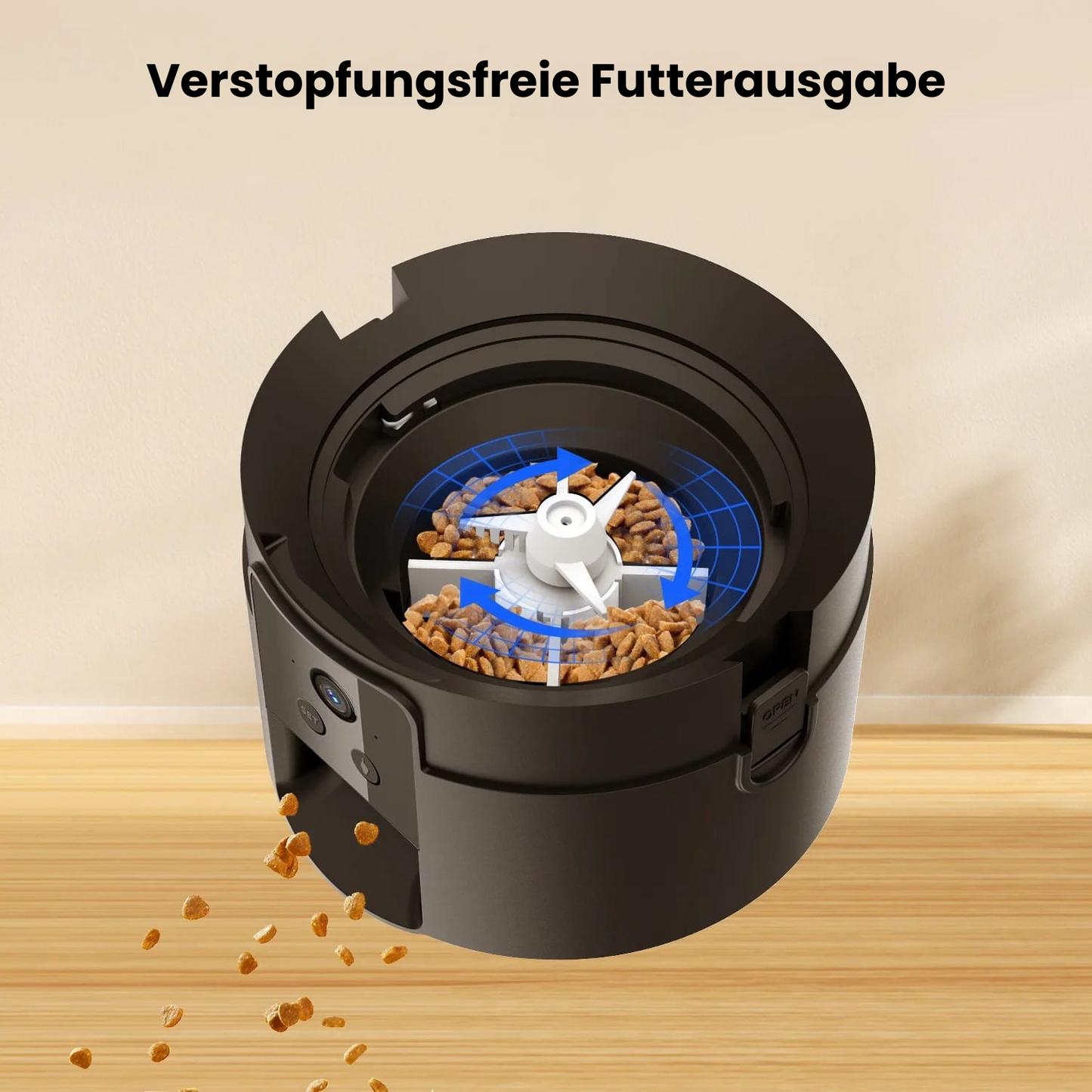 Automatischer Futterautomat mit Kamera – 2 L, App-Steuerung & WLAN für Hunde & Katzen