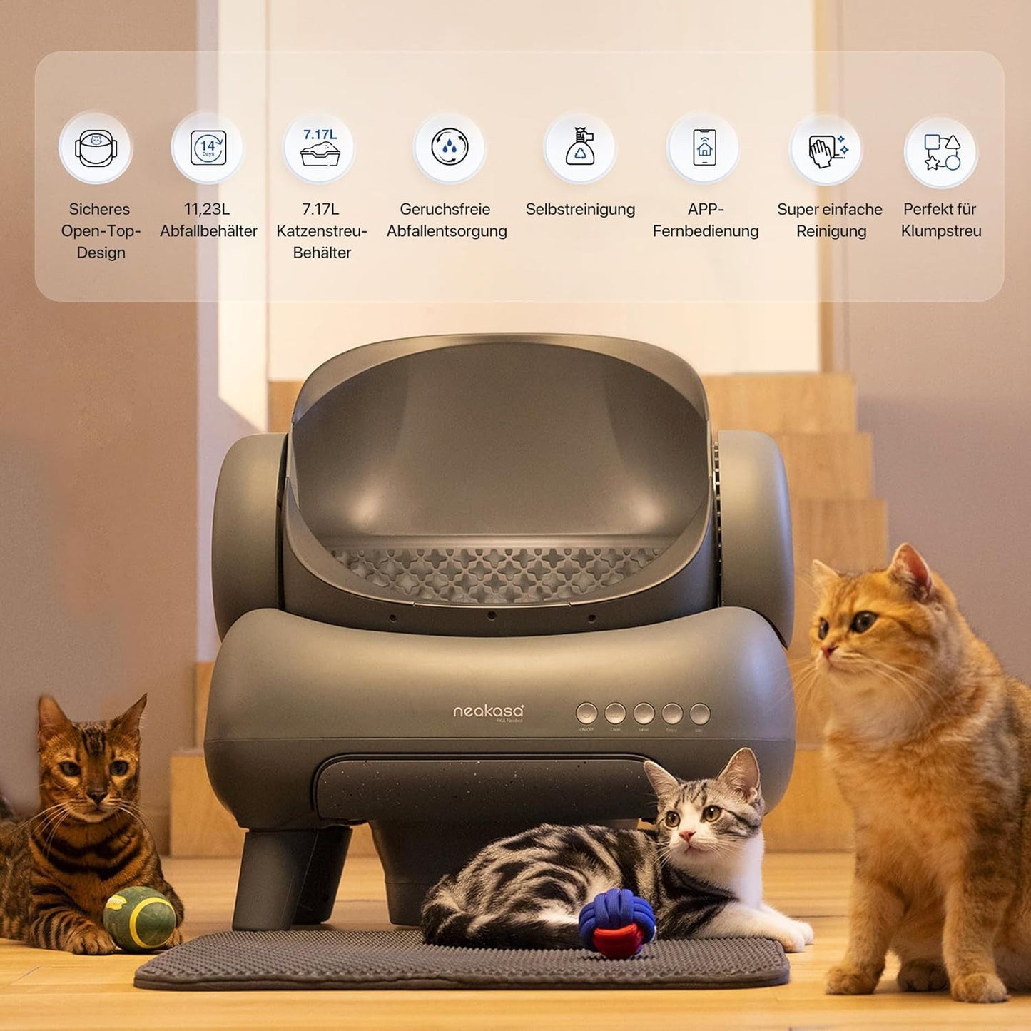 Neakasa M1 Katzentoilette – Automatisch, geruchsfrei & hygienisch – mit App-Steuerung 📱🐾