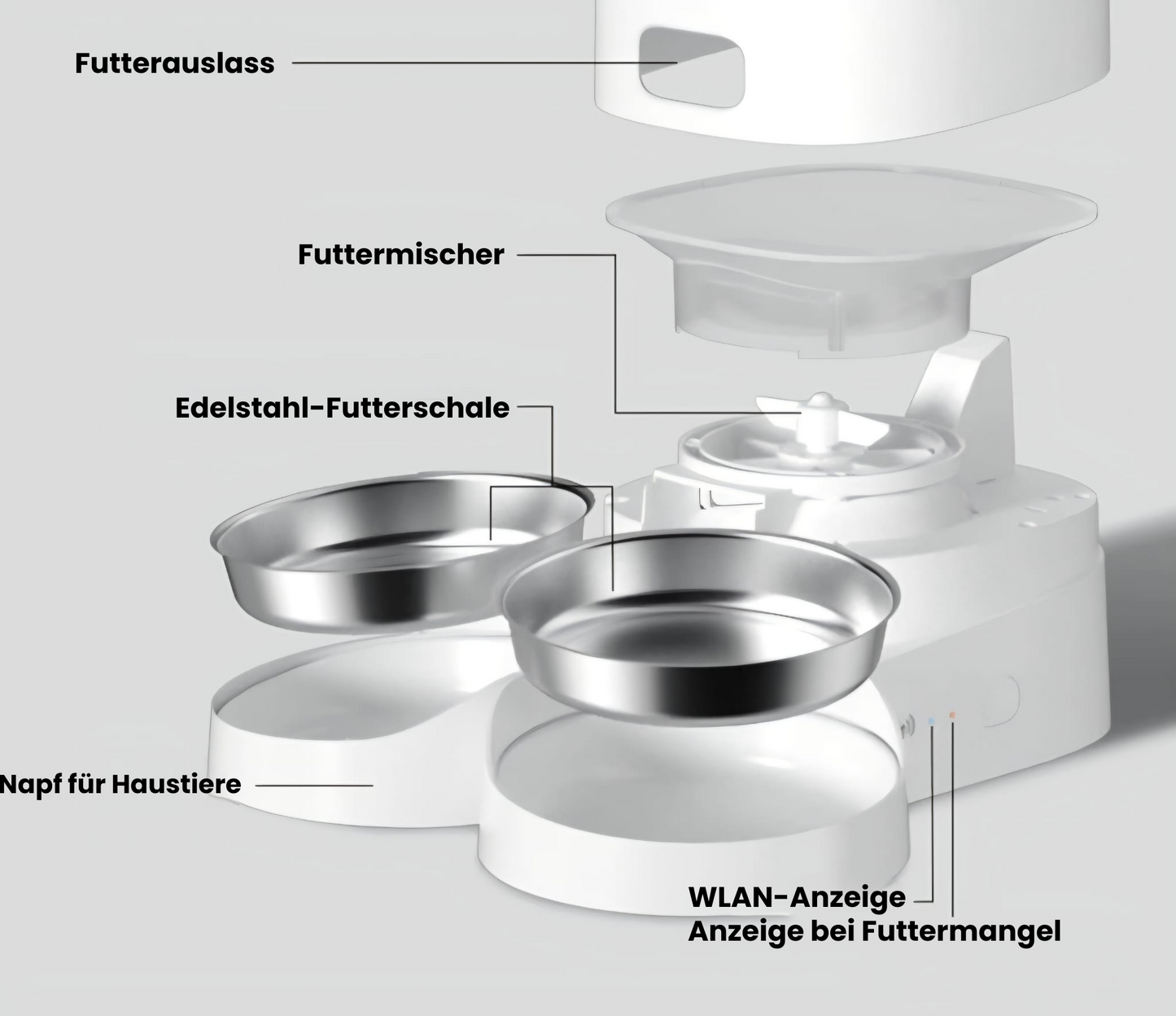 SmartFeed WiFi 4L – Automatischer Futterspender mit App & 1 oder 2 Näpfen