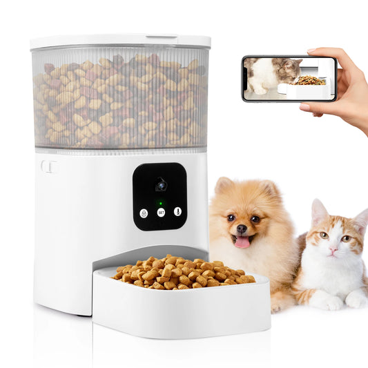 Futterautomat mit Kamera & App – 3L TierProTech SmartFeed für Katzen & kleine Hunde (WLAN, HD, 2-Wege-Audio)