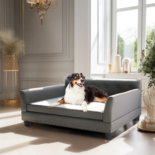 Luxus Hundesofa in Lederoptik – Stilvoll, bequem & perfekt für große Fellnasen