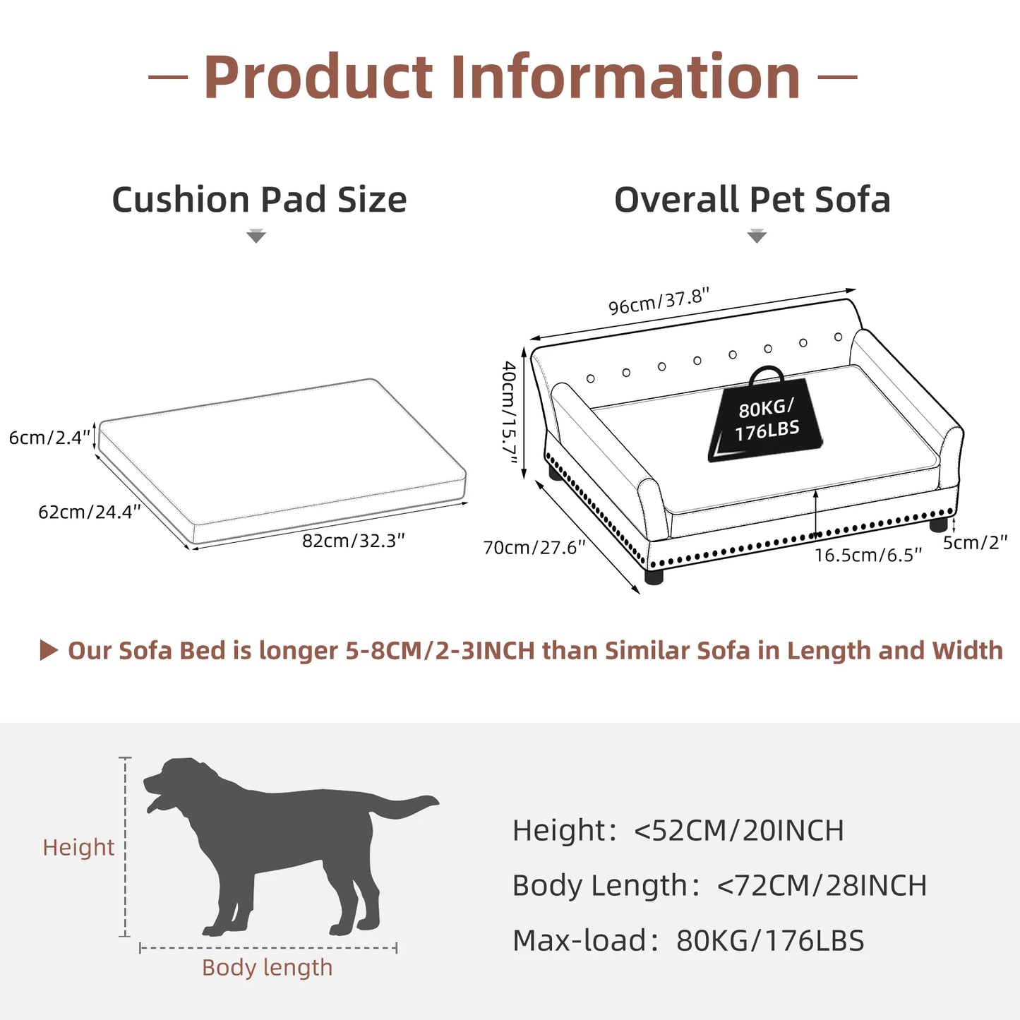 Luxus Hundesofa in Lederoptik – Stilvoll, bequem & perfekt für große Fellnasen